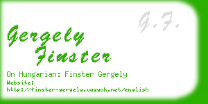 gergely finster business card